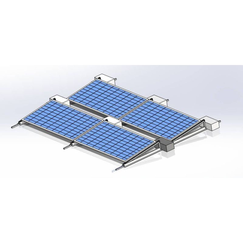 Ce este un suport fix fotovoltaic de acoperiș plat?